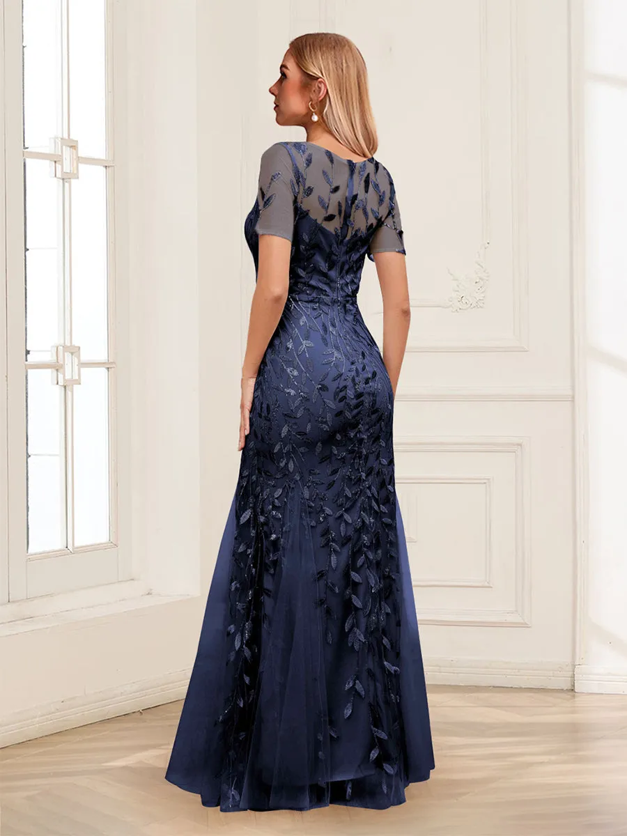 Trumpet/Mermaid Scoop Floor-Length Mother of the Bride Dresses with Appliques sold by Lavetir product image thumbnail 2