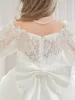 Ball-Gown/Princess Off-the-Shoulder Lace Tulle Girl Party Dresses with Long Sleeves sold by Lavetir