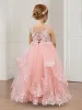 Ball-Gown/Princess Scoop Tulle Flower Girl Dresses with Appliques sold by Lavetir