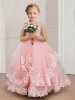 Ball-Gown/Princess Scoop Tulle Flower Girl Dresses with Appliques sold by Lavetir