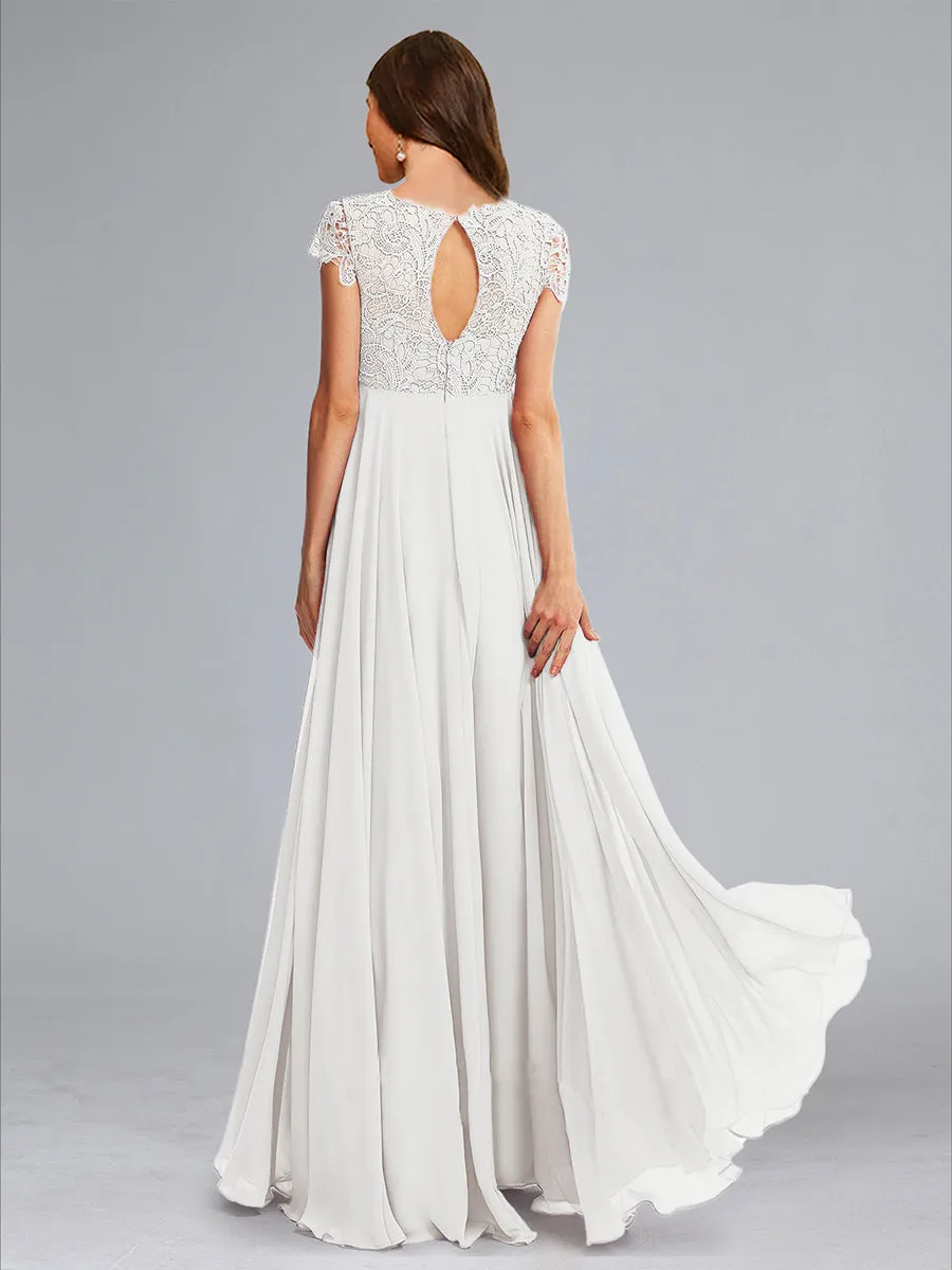 A-Line/Princess Scoop Lace Floor-Length Maternity Dresses with Appliques sold by Lavetir product image thumbnail 2