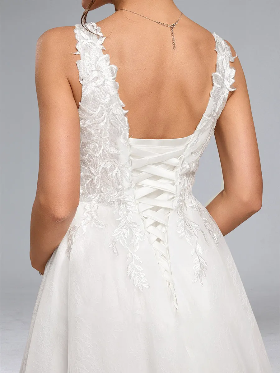 Ball Gown V-Neck Sleeveless Long Elegant Maternity Dresses with Appliques sold by Lavetir product image thumbnail 4