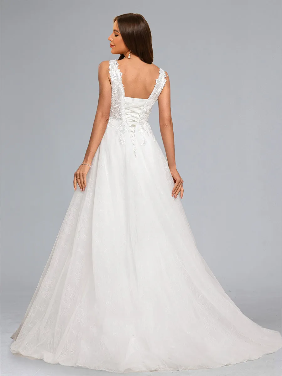 Ball Gown V-Neck Sleeveless Long Elegant Maternity Dresses with Appliques sold by Lavetir product image thumbnail 2