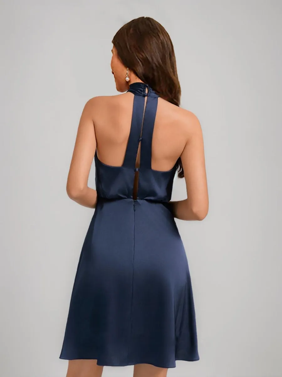 A-Line/Princess Halter Mini Dresses Short Homecoming Dresses sold by Lavetir product image thumbnail 2