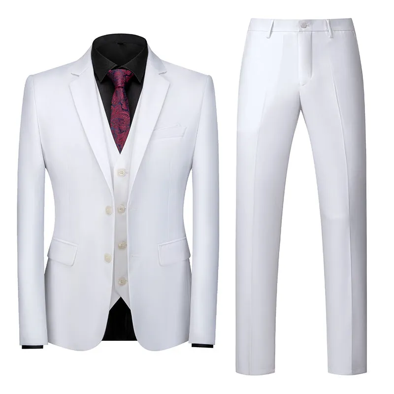 Tailored Fit Notched Lapel Single Breasted Two-Buttons 3 Piece Men's Party Suits sold by Lavetir