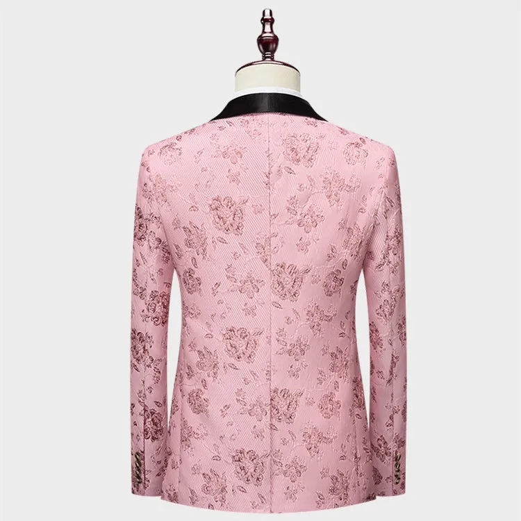 Tailored Fit Shawl Lapel Single Breasted One-Button Floral 2 Piece Men's Party Suits sold by Lavetir product image thumbnail 2