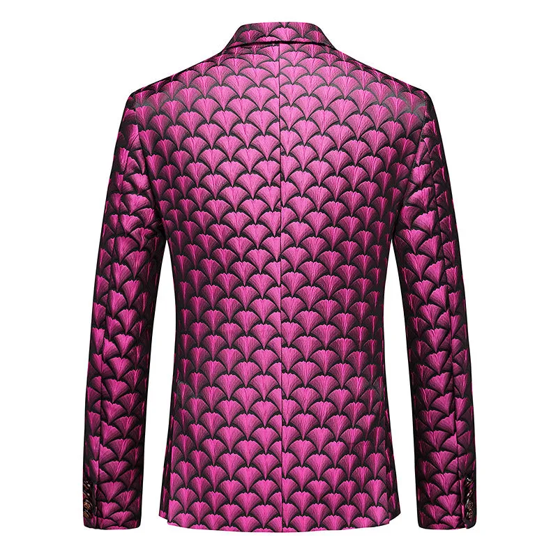 Tailored Fit Peaked Lapel Single Breasted One-Button Embroidery 2 Piece Men's Party Suits sold by Lavetir product image thumbnail 2