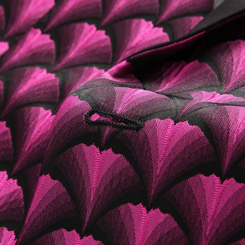 Tailored Fit Peaked Lapel Single Breasted One-Button Embroidery 2 Piece Men's Party Suits sold by Lavetir product image thumbnail 3