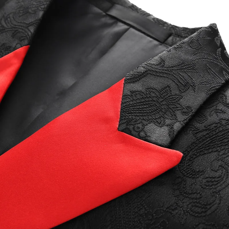 Tailored Fit Peaked Lapel Double Breasted Six-Buttons 2 Piece Men's Party Suits sold by Lavetir product image thumbnail 3