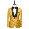 Tailored Fit Shawl Lapel Single Breasted One-Button Embroidery 2 Piece Men's Party Suits sold by Lavetir