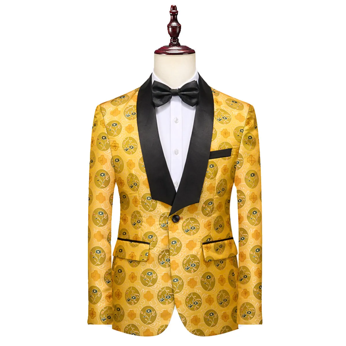 Tailored Fit Shawl Lapel Single Breasted One-Button Embroidery 2 Piece Men's Party Suits sold by Lavetir product image thumbnail 3