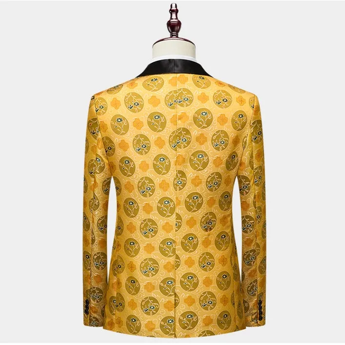 Tailored Fit Shawl Lapel Single Breasted One-Button Embroidery 2 Piece Men's Party Suits sold by Lavetir product image thumbnail 2