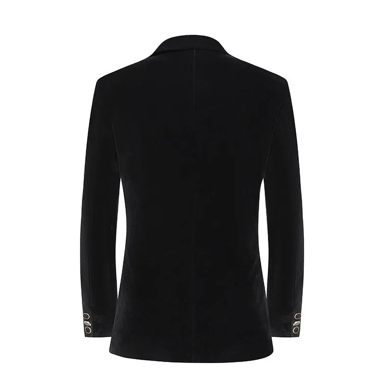 Tailored Fit Peaked Lapel Single Breasted One-Button 2 Pieces Men's Party Suits with Rhinestones sold by Lavetir product image thumbnail 2