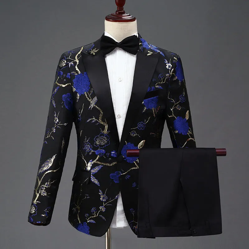 Tailored Fit Peaked Lapel Single Breasted One-Button 2 Pieces Men's Party Suits sold by Lavetir product image thumbnail 4