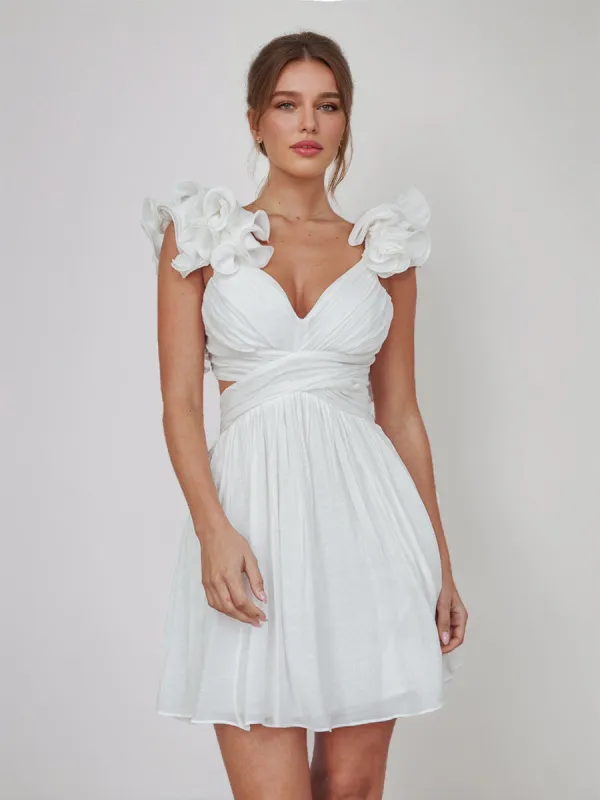 A-Line/Princess Sweetheart Short Elegant Homecoming Dresses with Ruffles & Pleats sold by Lavetir