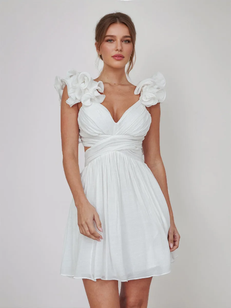 A-Line/Princess Sweetheart Short Elegant Homecoming Dresses with Ruffles & Pleats sold by Lavetir