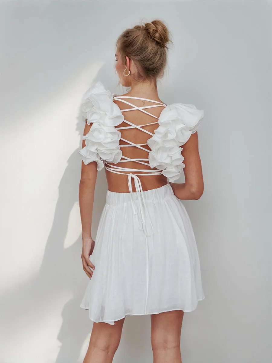 A-Line/Princess Sweetheart Short Elegant Homecoming Dresses with Ruffles & Pleats sold by Lavetir product image thumbnail 2