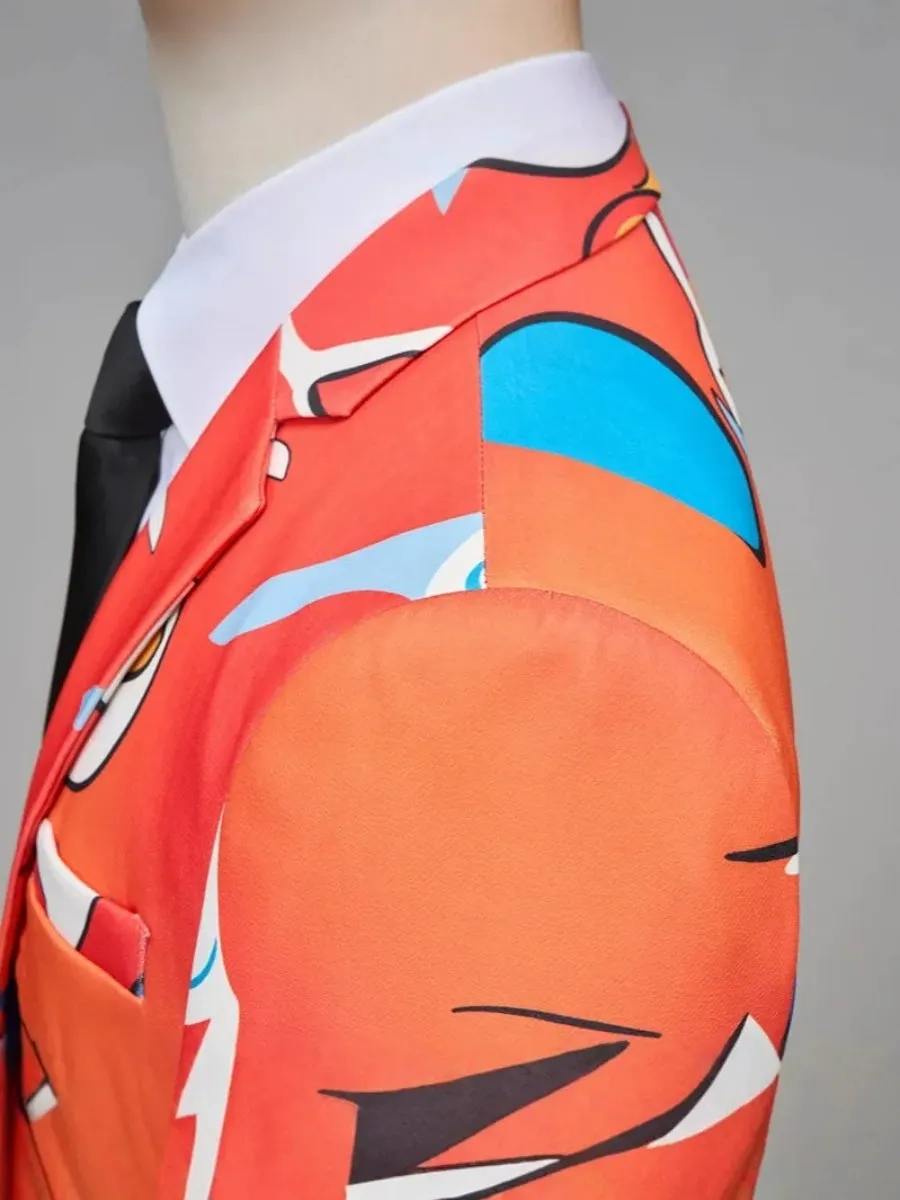 Tailored Fit Single Breasted One-button 2 Pieces Printed Men's Casual Suits sold by Lavetir product image thumbnail 2