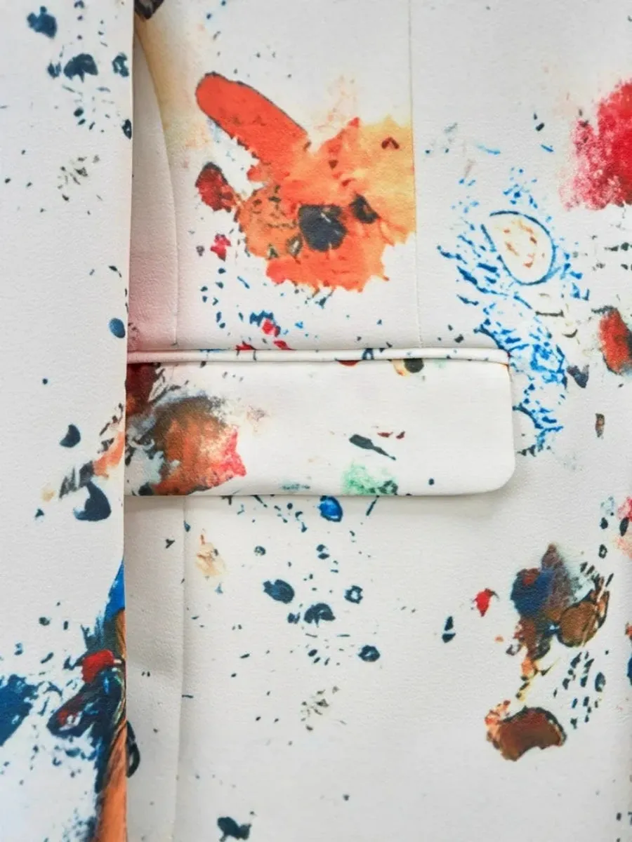 Tailored Fit Single Breasted One-button 2 Pieces 3D Digital Printed Men's Casual Suits sold by Lavetir product image thumbnail 3