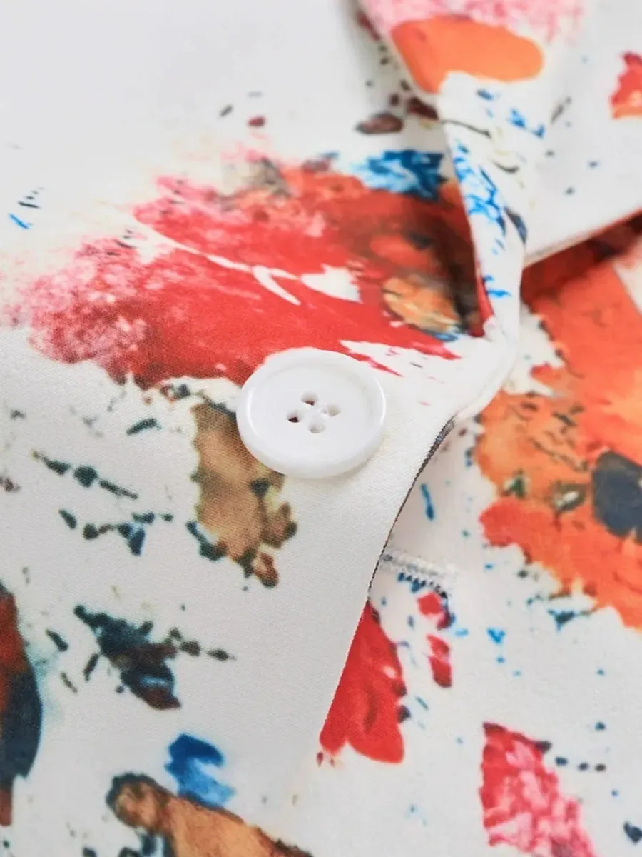 Tailored Fit Single Breasted One-button 2 Pieces 3D Digital Printed Men's Casual Suits sold by Lavetir product image thumbnail 4