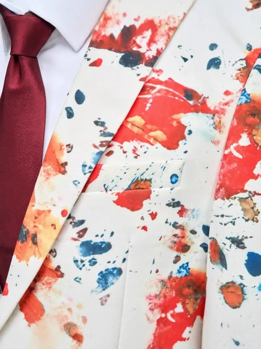 Tailored Fit Single Breasted One-button 2 Pieces 3D Digital Printed Men's Casual Suits sold by Lavetir product image thumbnail 2