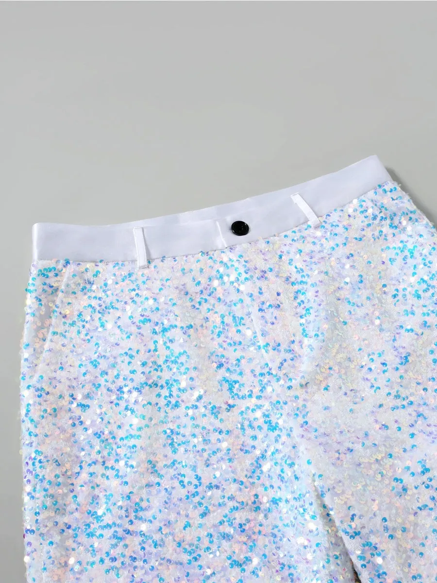 Tailored Fit Single Breasted One-button 2 Pieces Sequins Men's Casual Suits sold by Lavetir product image thumbnail 4