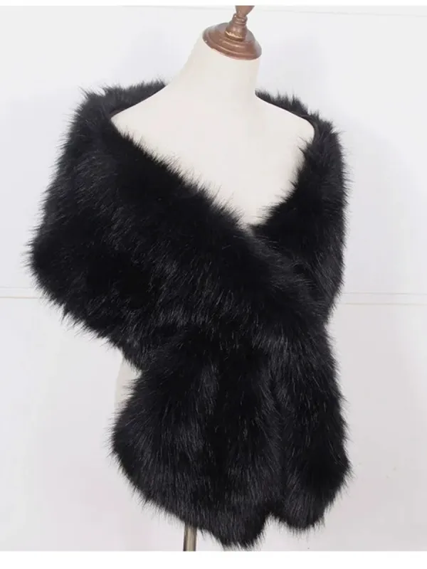 Women's Luxury Fur Vintage Soft Versatile Shawl and Wraps sold by Lavetir