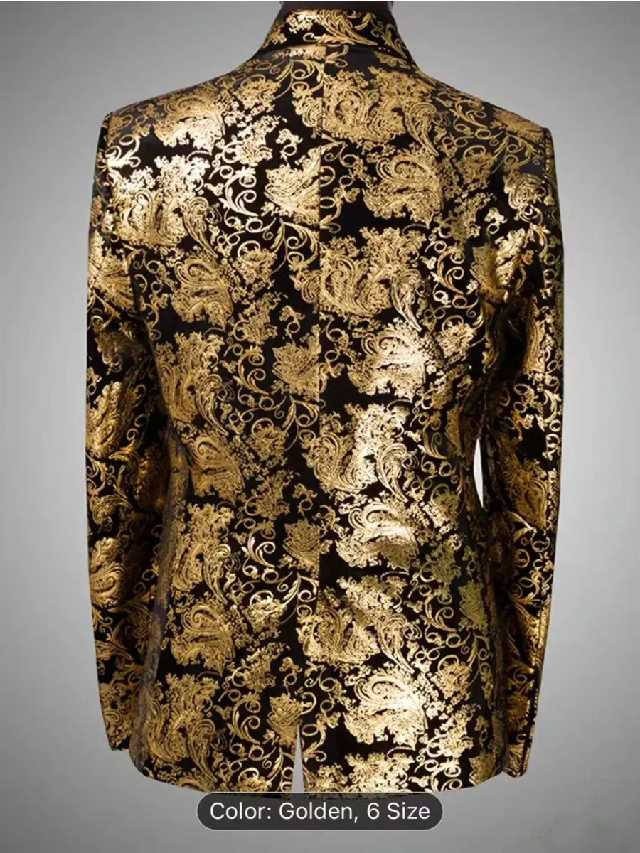 Tailored Fit Notched Lapel Breasted Two-Buttons Hot stamping Men's Party Jacket sold by Lavetir product image thumbnail 2