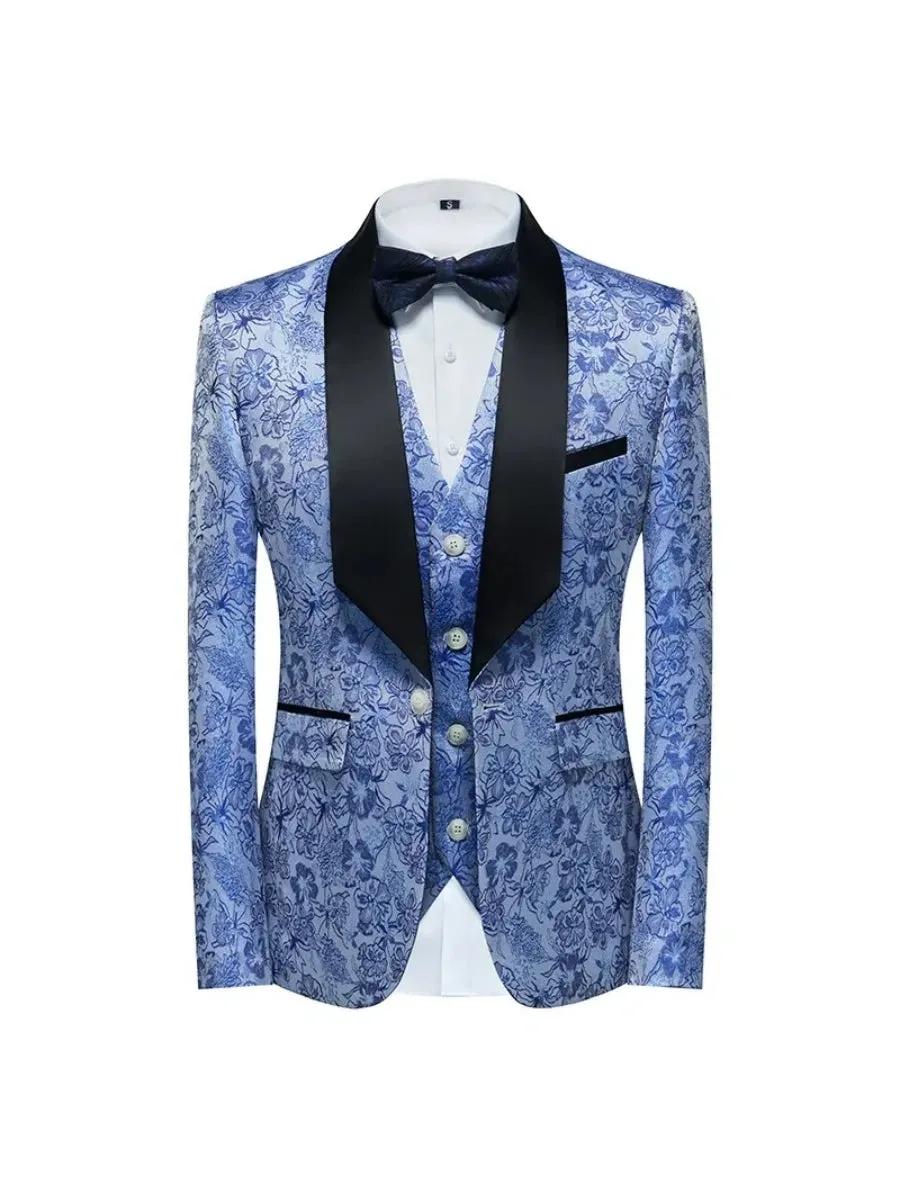 Tailored Fit Single Breasted One-button 2 Pieces Printed Men's Casual Suits sold by Lavetir product image thumbnail 5