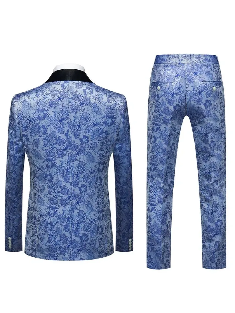 Tailored Fit Single Breasted One-button 2 Pieces Printed Men's Casual Suits sold by Lavetir product image thumbnail 2
