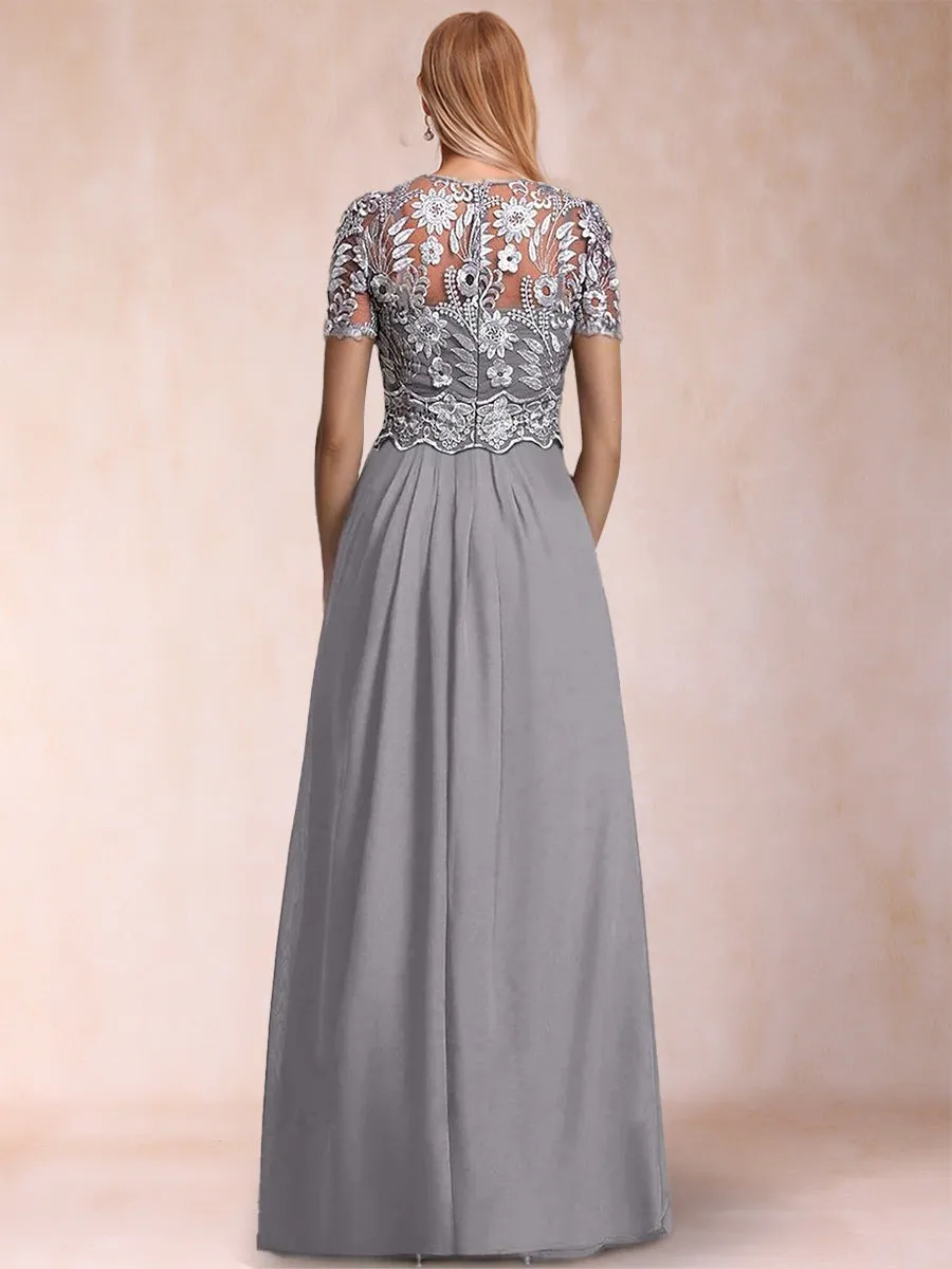 A-Line/Princess Scoop Short Sleeves Jumpsuit with Applique sold by Lavetir product image thumbnail 2