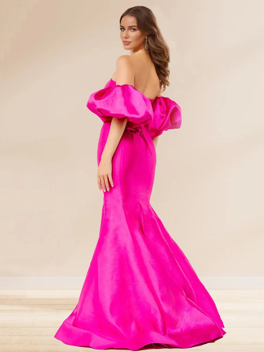 Satin Trumpet/Mermaid Strapless Short Sleeves Evening Dresses sold by Lavetir product image thumbnail 2