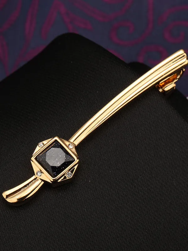 Men's Premium Geometric Crystal Formal Tie Clip sold by Lavetir