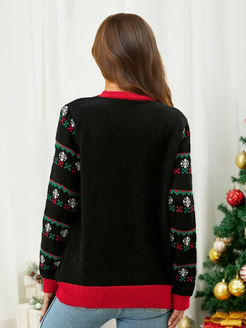 Knitted Pullover Crewneck Rib Knit Christmas Sweater sold by Lavetir product image thumbnail 2