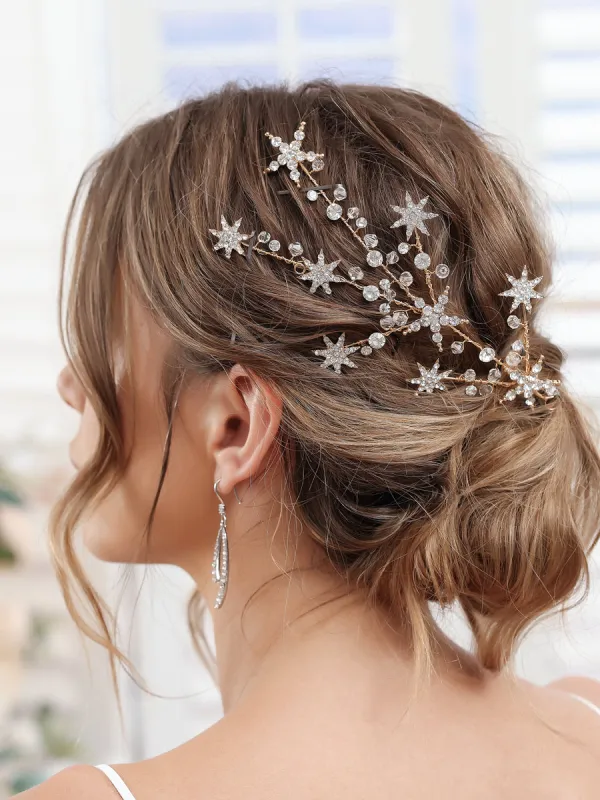 Pretty Alloy with Rhinestones Headpieces sold by Lavetir
