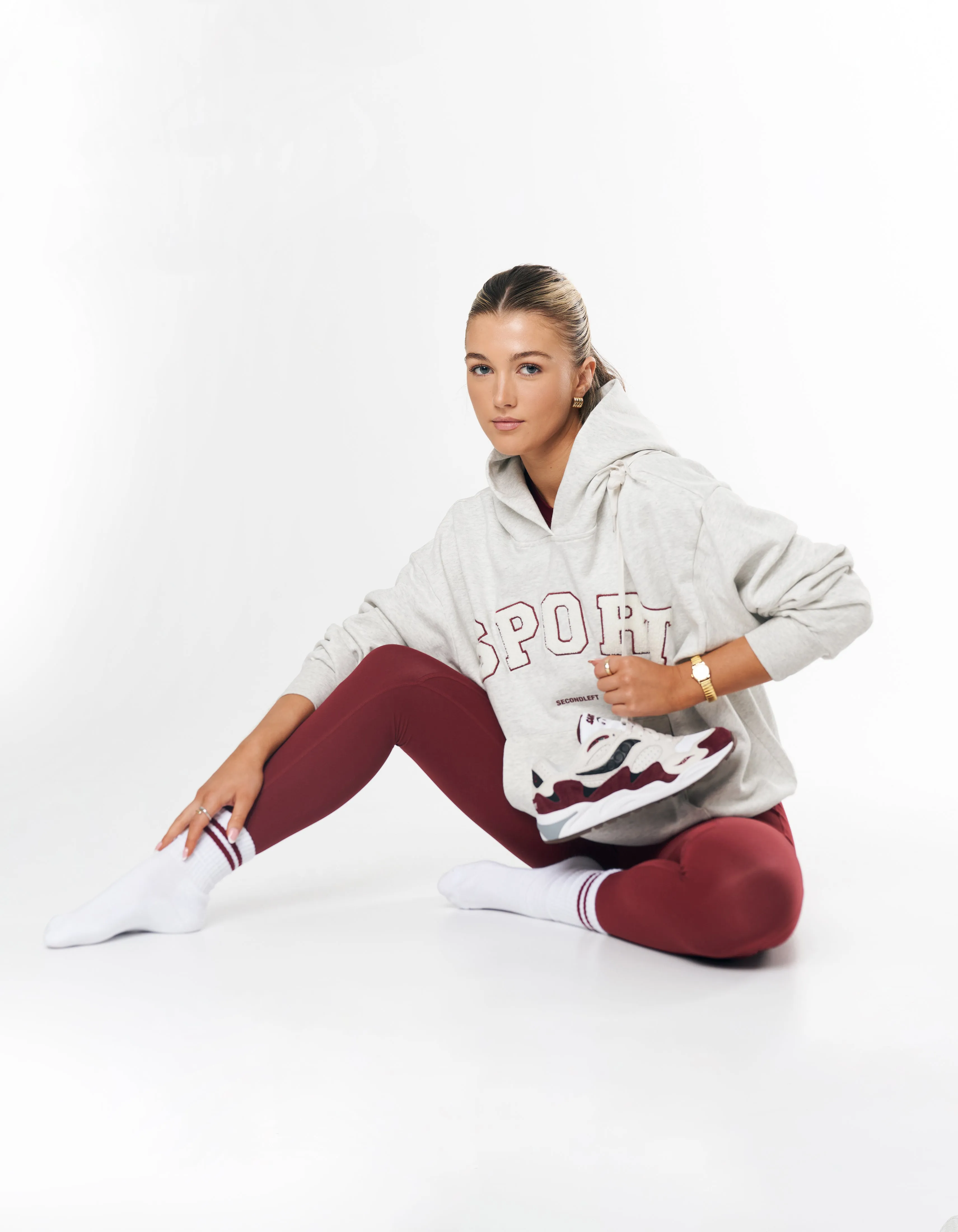 Sport Hoodie - Grey Marle/Berry sold by Stax product image thumbnail 5