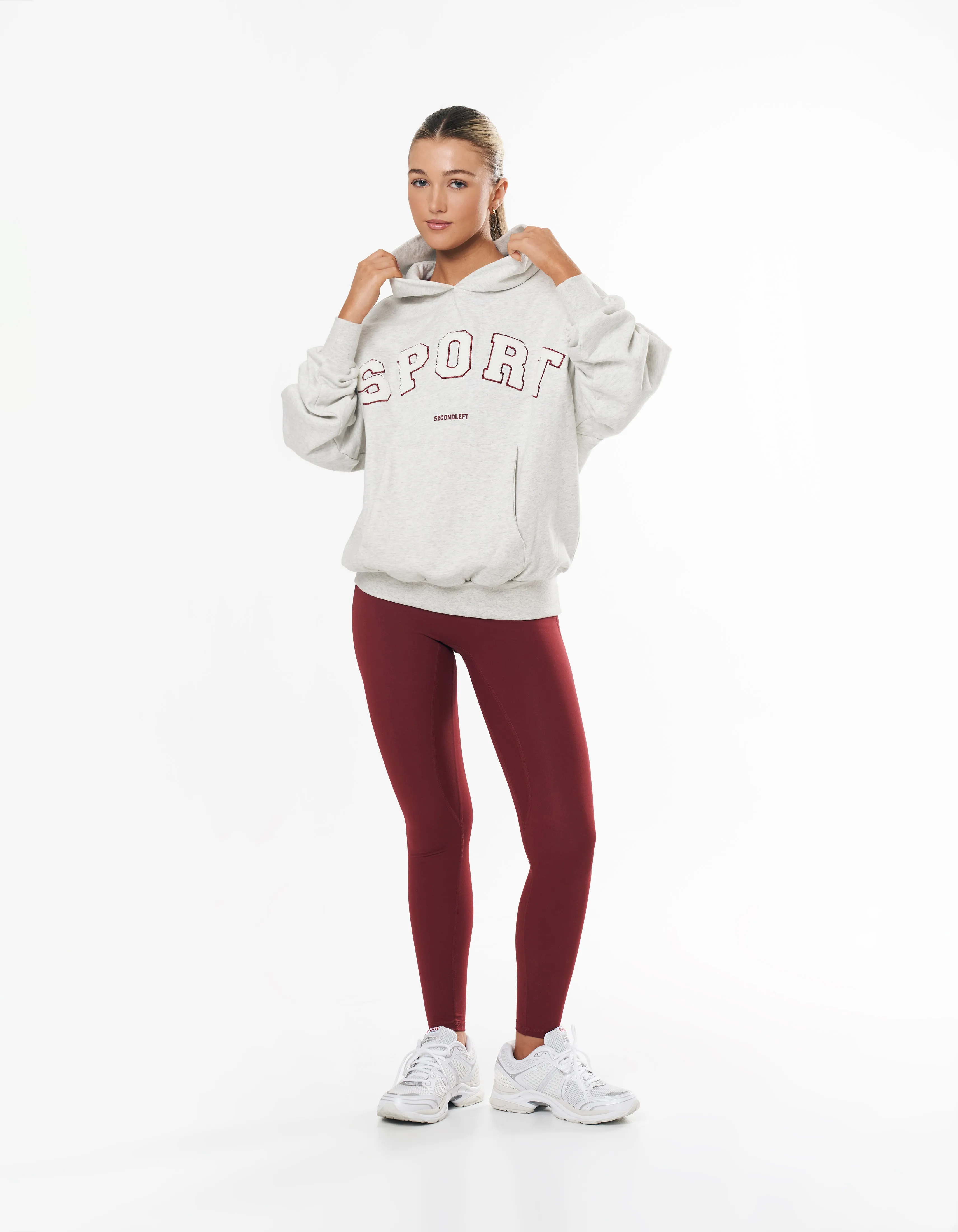 Sport Hoodie - Grey Marle/Berry sold by Stax product image thumbnail 2