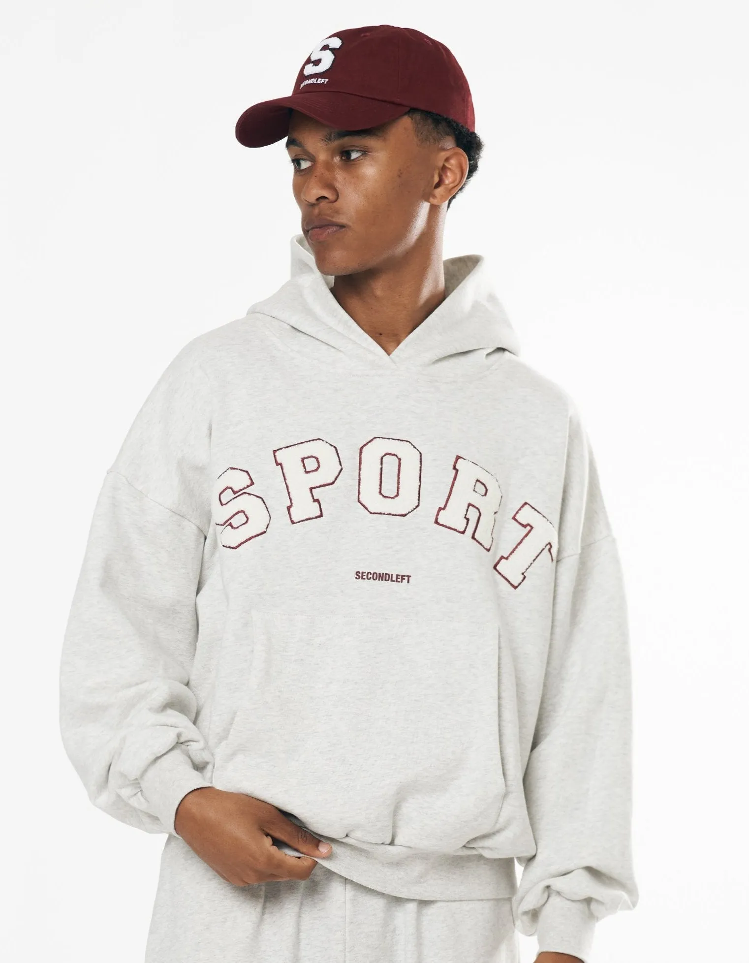 Sport Hoodie - Grey Marle/Berry sold by Stax product image thumbnail 3