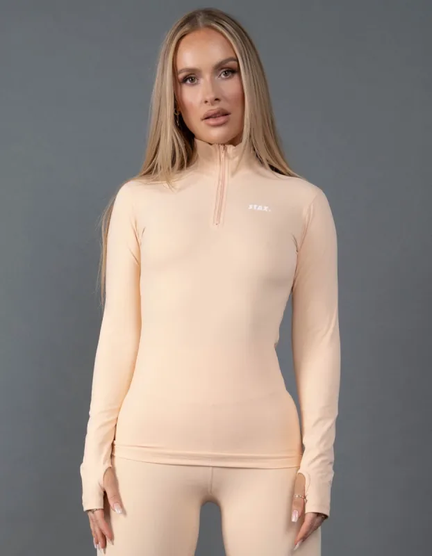 Long Sleeve Body Top NANDEX ™ Ecru - Peach sold by Stax