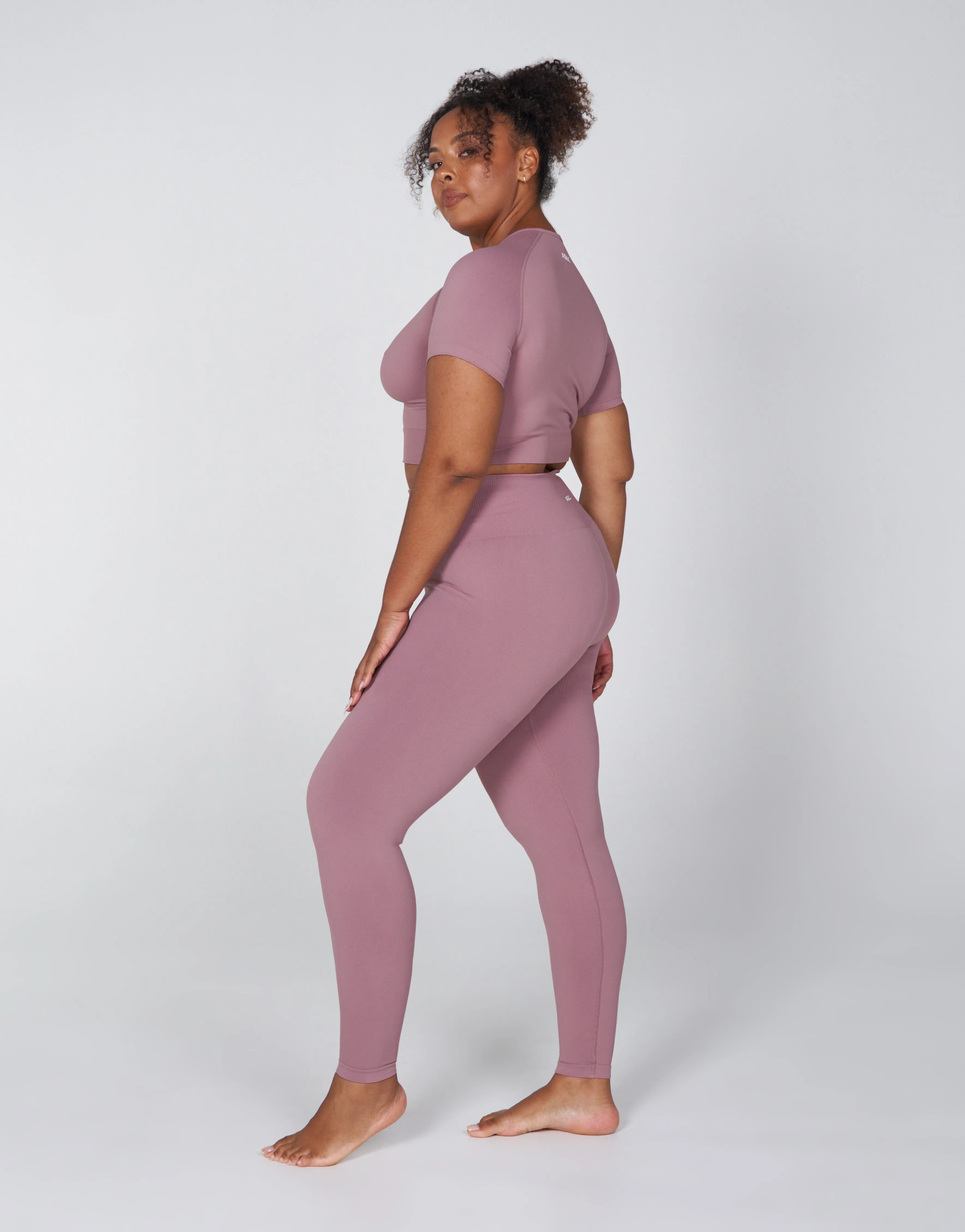 Premium Seamless Favourites Cropped Tee - Dusty Rose sold by Stax product image thumbnail 3