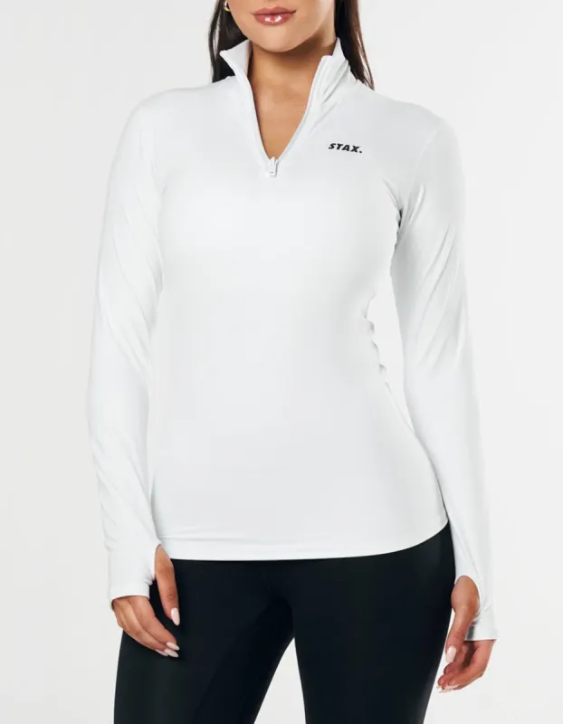Long Sleeve Body Top NANDEX™ - White sold by Stax