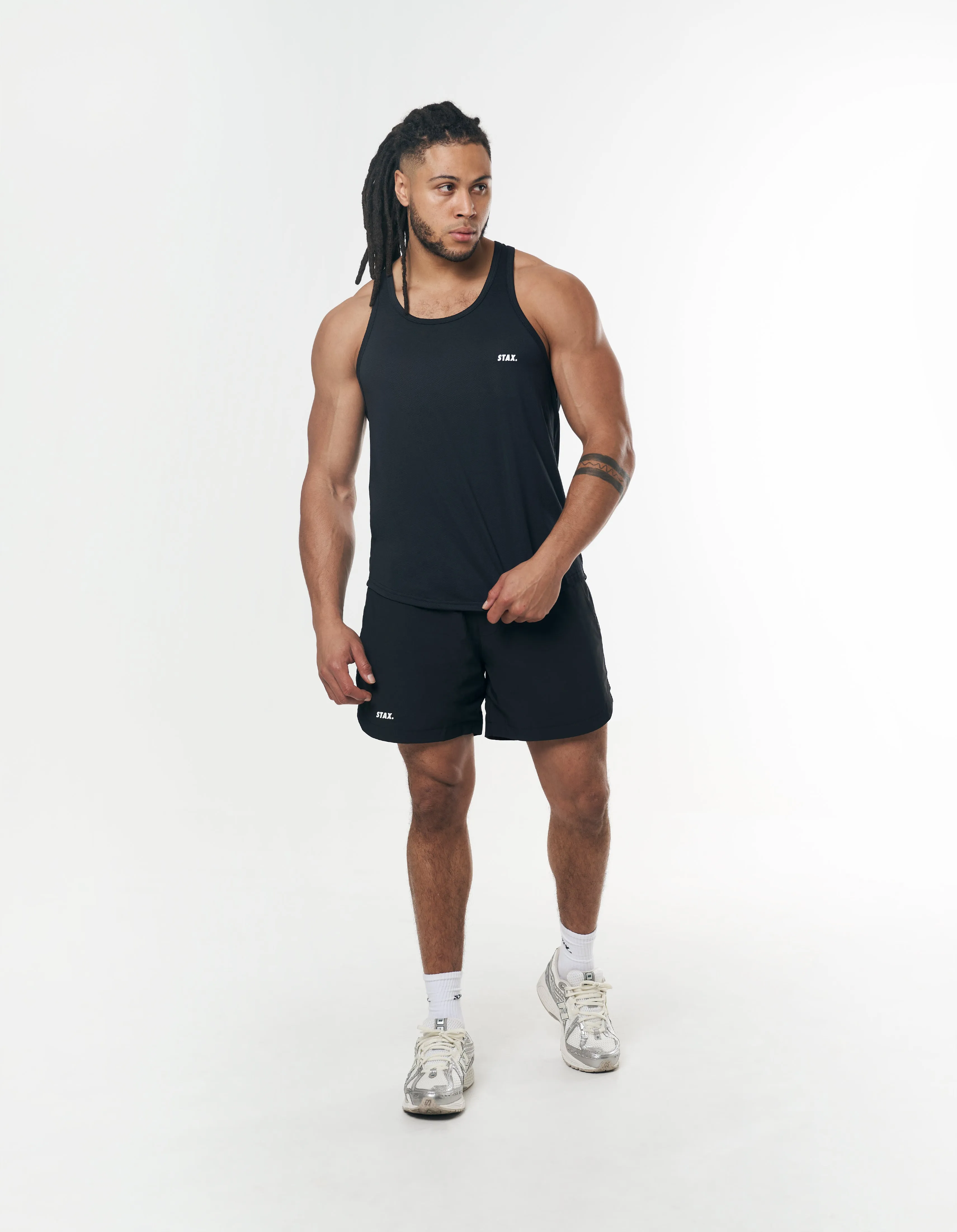 Mens Sport Nylon Shorts - Black sold by Stax product image thumbnail 5