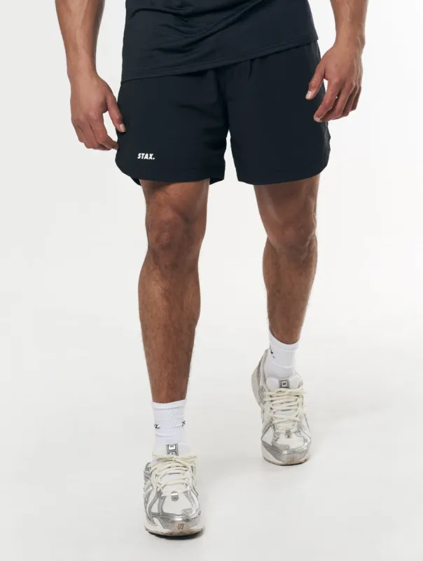 Mens Sport Nylon Shorts - Black sold by Stax