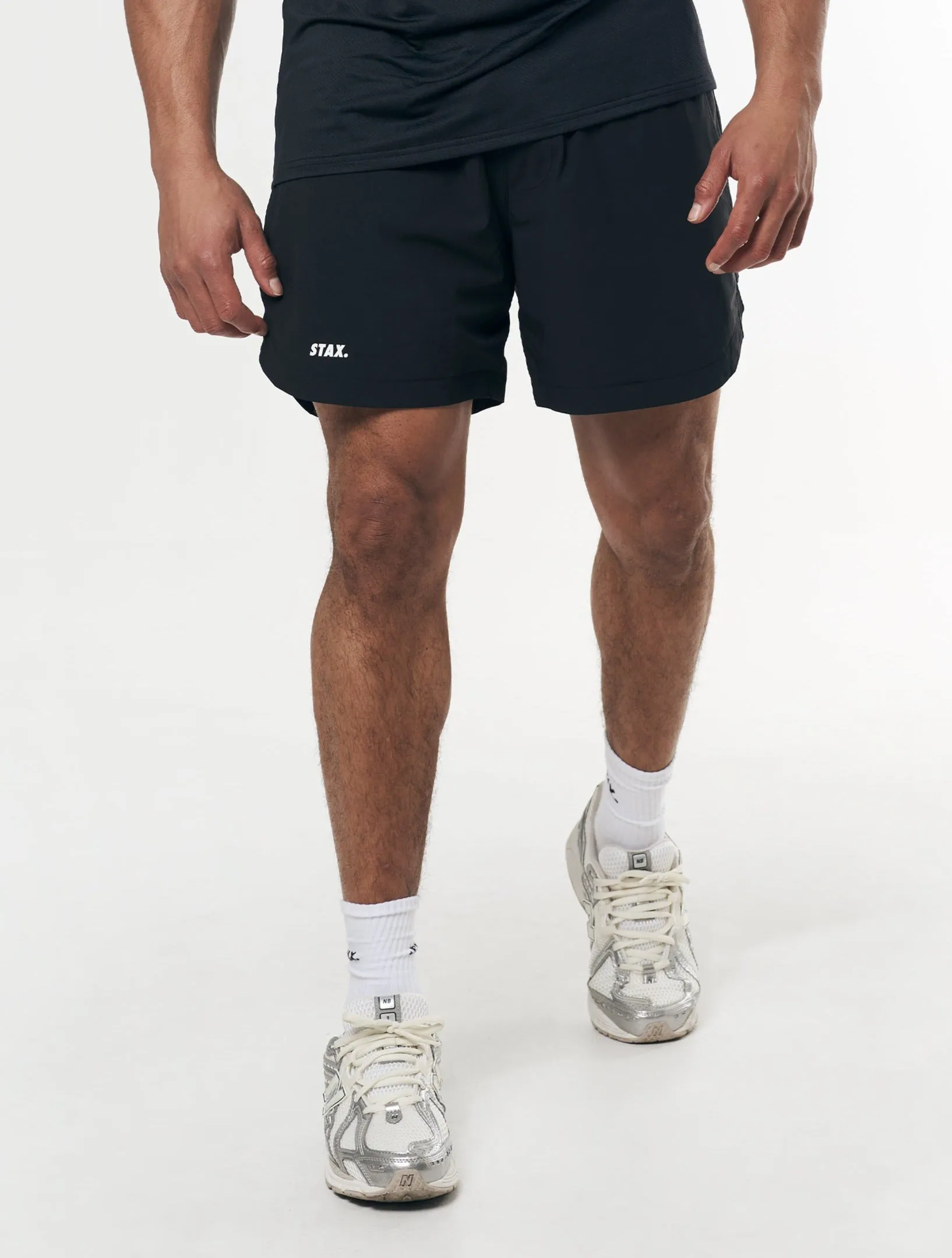 Mens Sport Nylon Shorts - Black sold by Stax