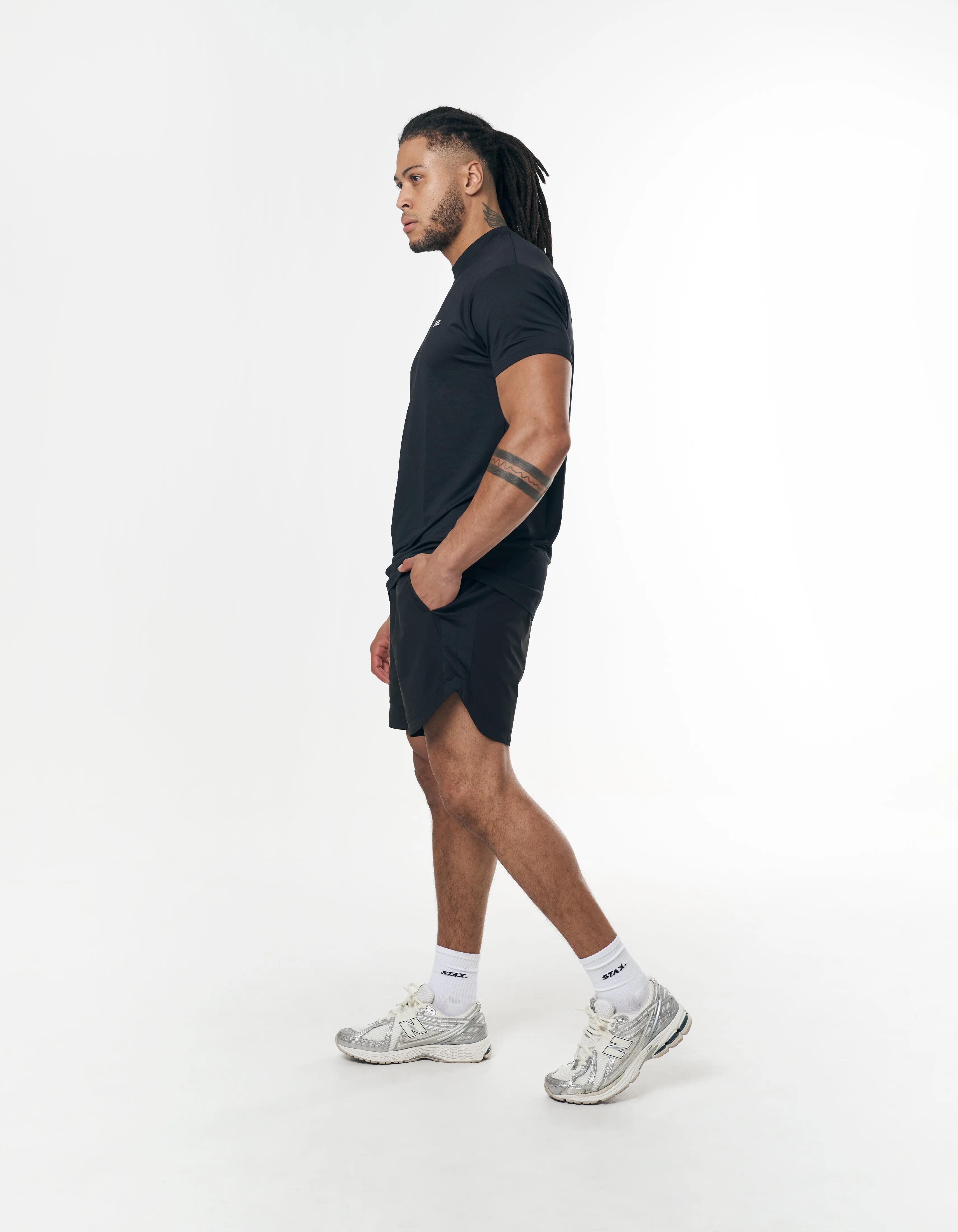 Mens Sport Nylon Shorts - Black sold by Stax product image thumbnail 3