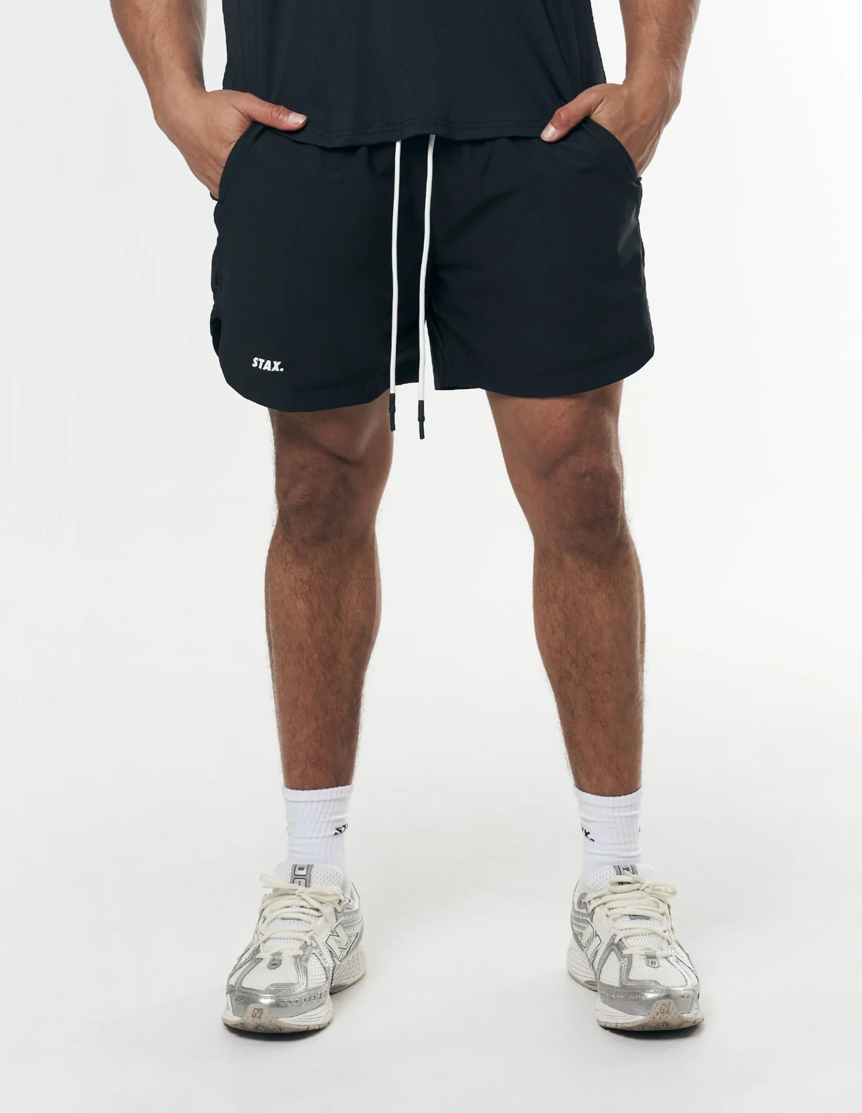 Mens Sport Nylon Shorts - Black sold by Stax product image thumbnail 4