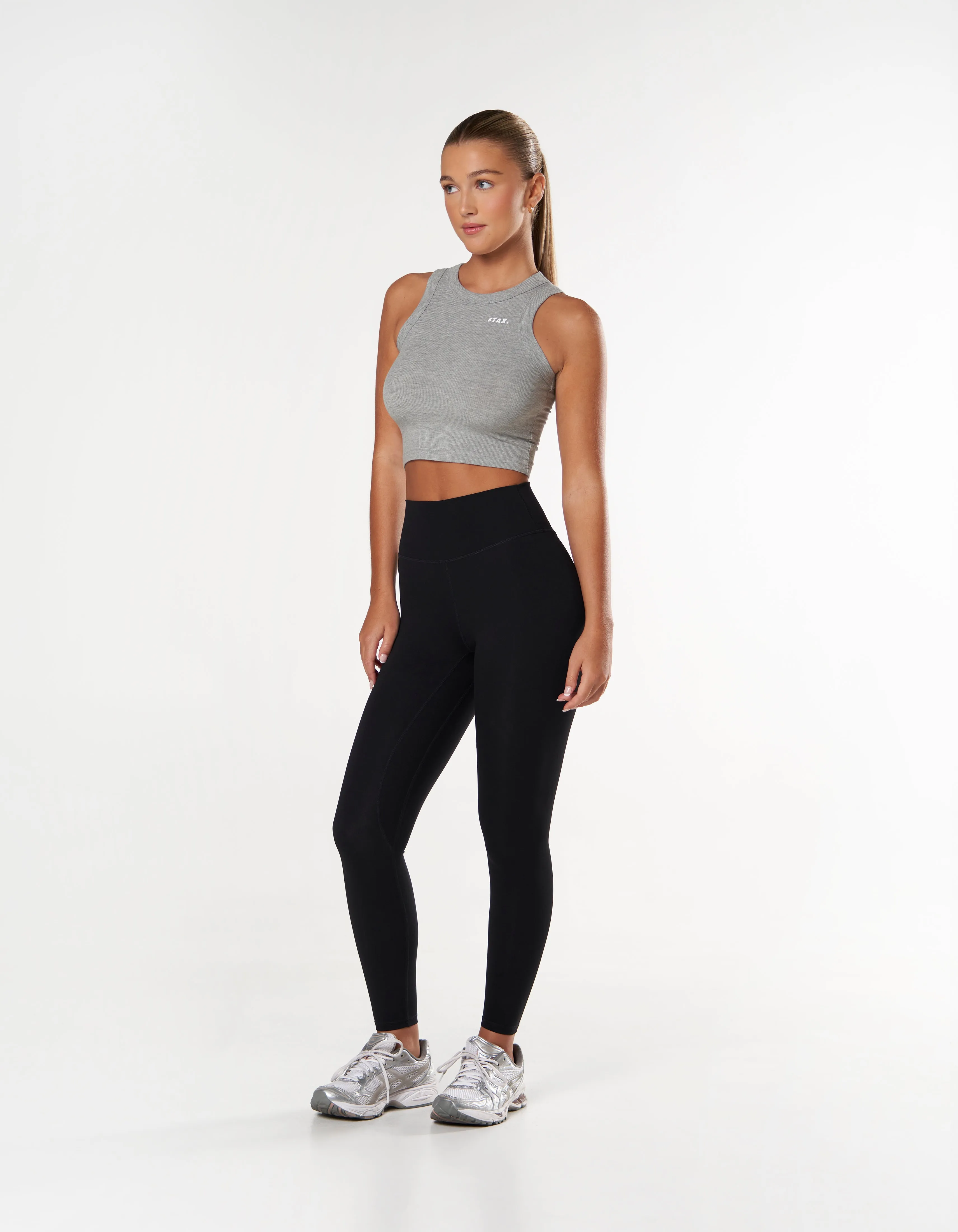 Ribbed Tank - Grey Marle sold by Stax product image thumbnail 4