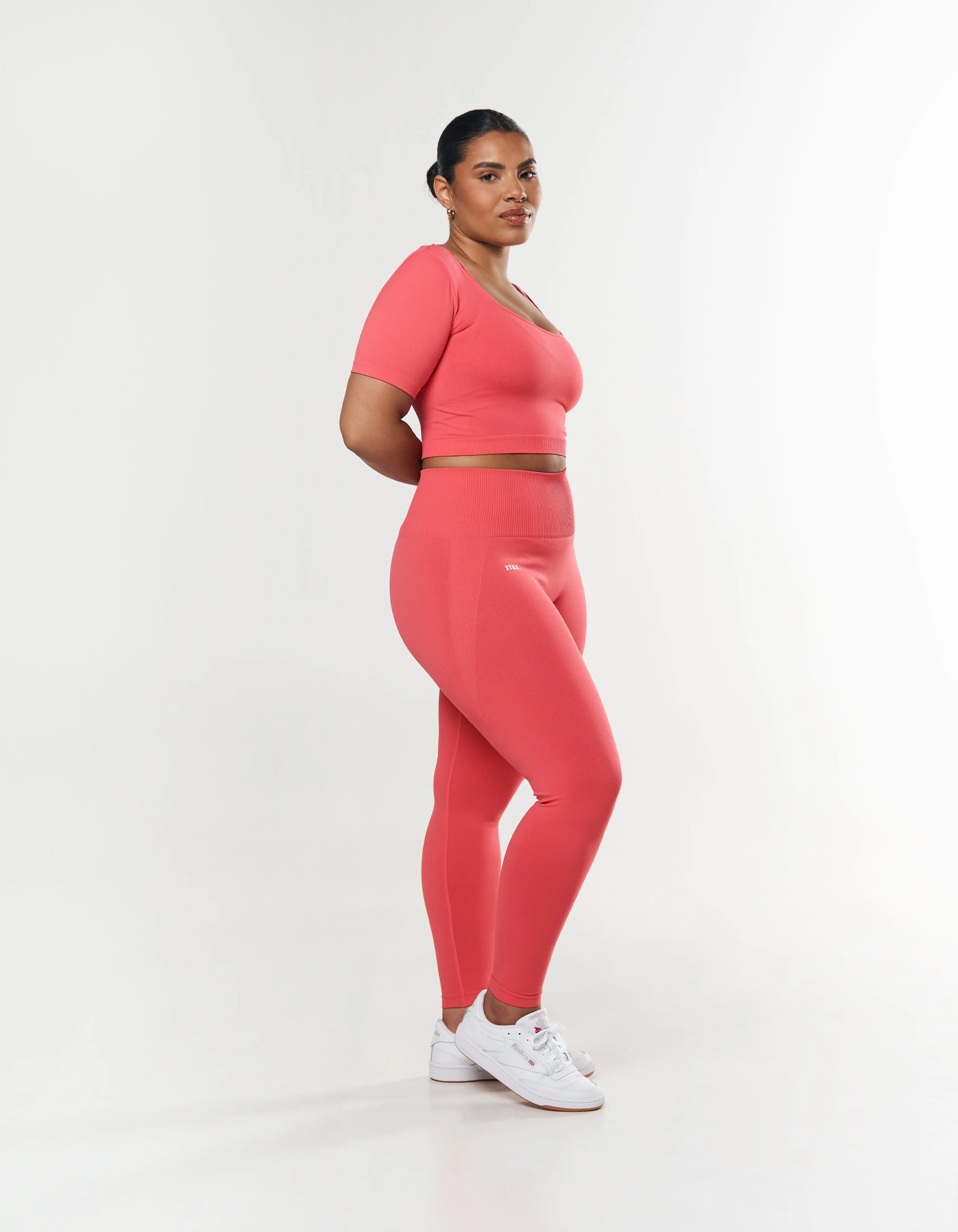 Premium Seamless Scoop Tee - Pink sold by Stax product image thumbnail 3