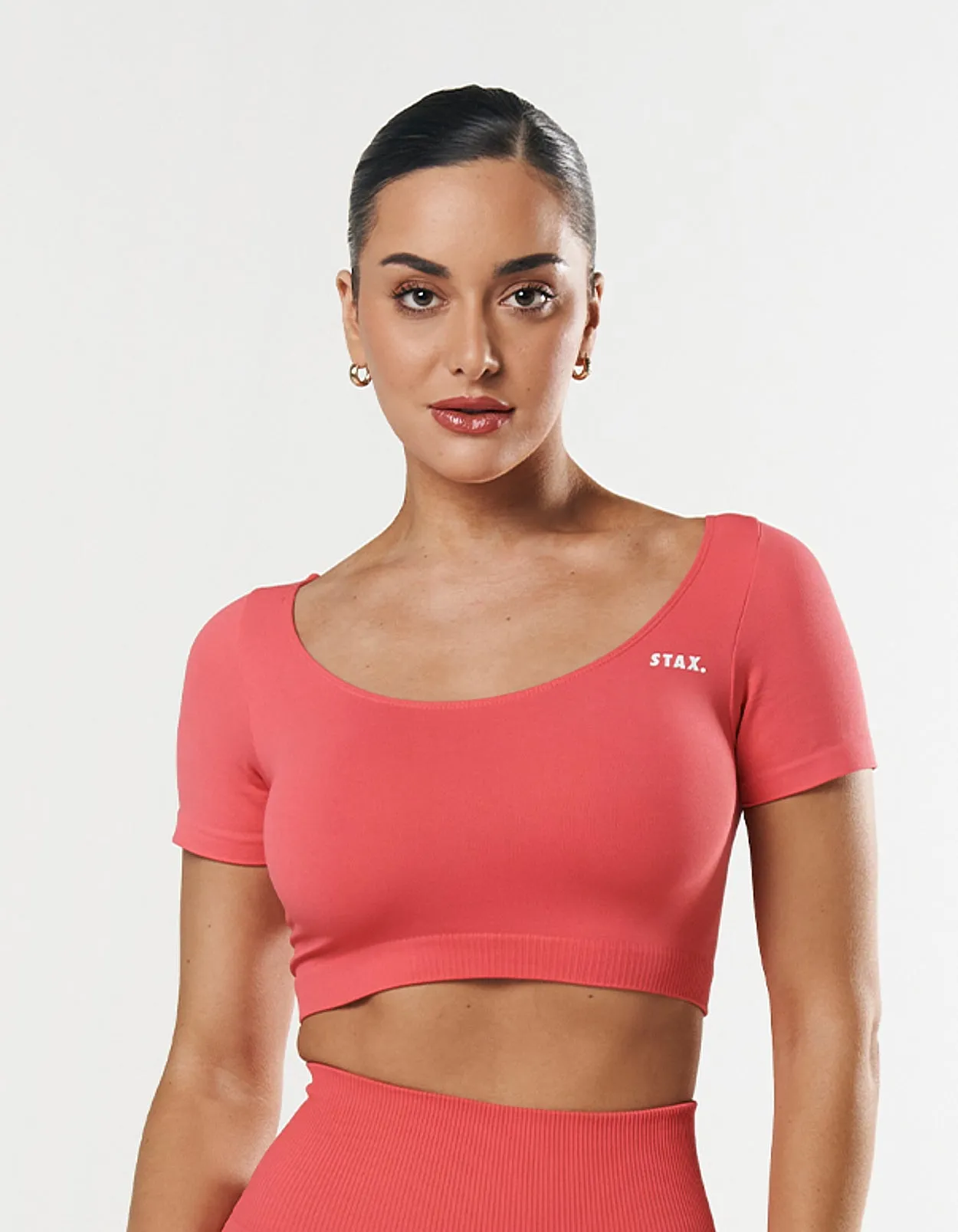 Premium Seamless Scoop Tee - Pink sold by Stax product image thumbnail 4