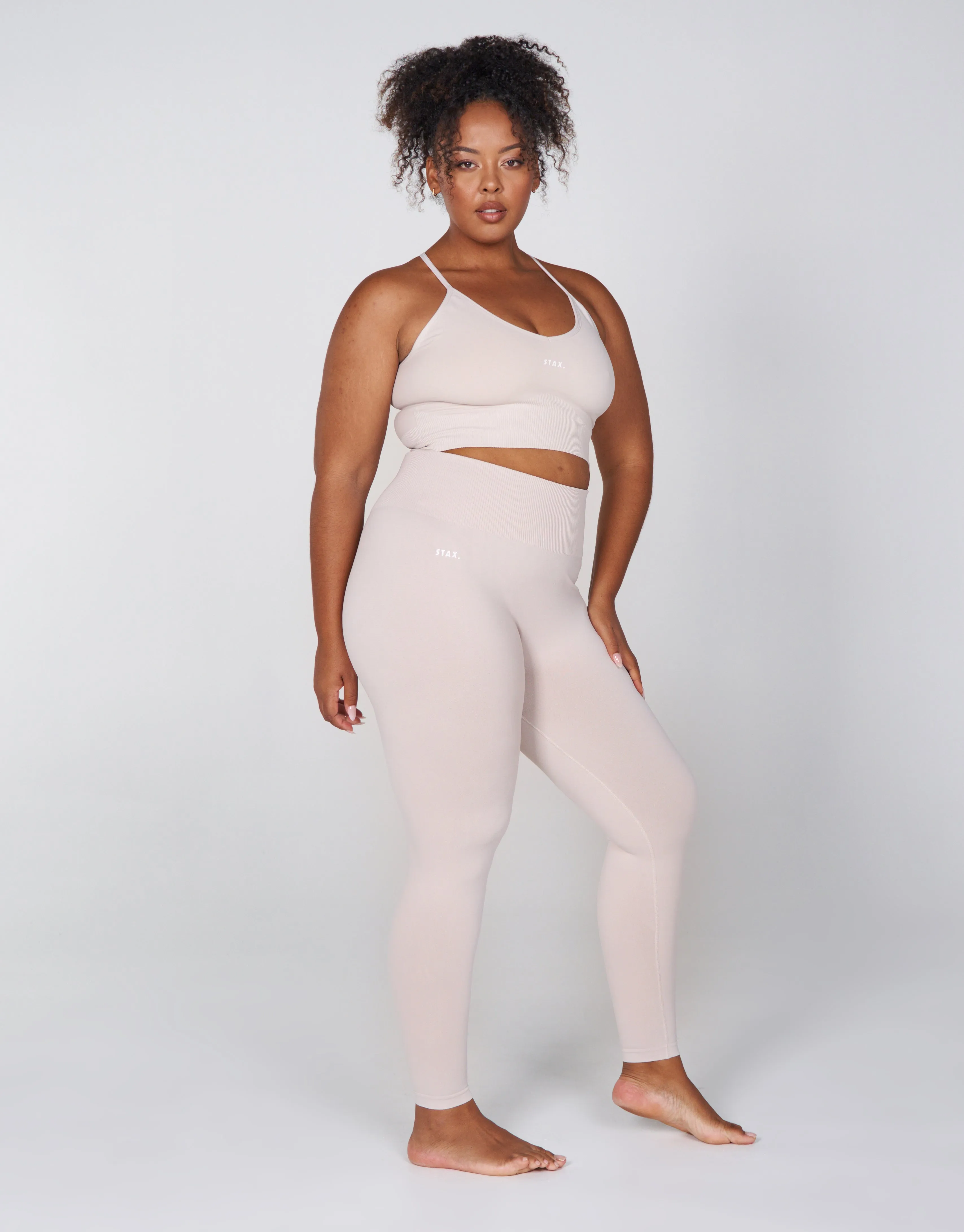 Premium Seamless Favourites Strappy Crop - Bone sold by Stax product image thumbnail 4